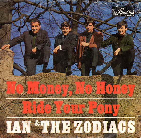 Cover Ian & The Zodiacs - No Money, No Honey / Ride Your Pony (7, Single) Schallplatten Ankauf