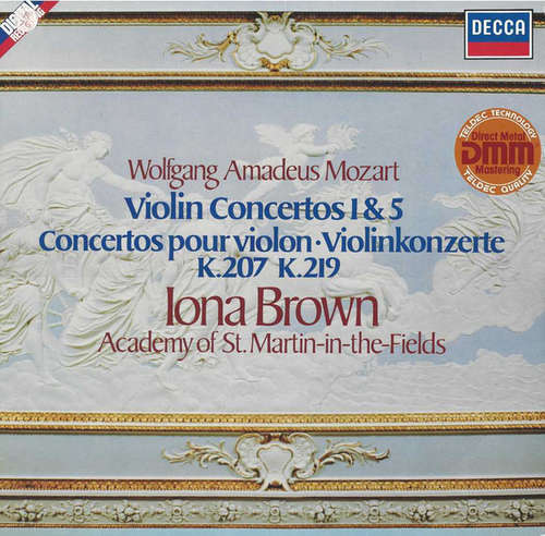Cover Wolfgang Amadeus Mozart, Iona Brown, Academy Of St. Martin-in-the-Fields* - Violin Concertos 1 & 5 (LP, Dir) Schallplatten Ankauf