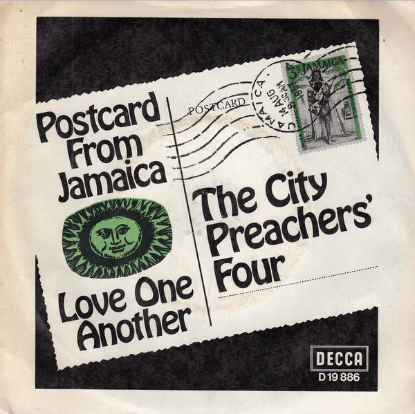 Cover The City Preachers' Four* - Postcard From Jamaica (7, Single) Schallplatten Ankauf