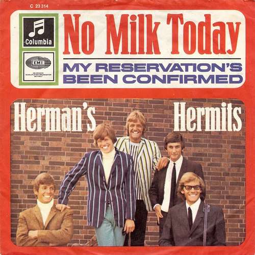 Bild Herman's Hermits - No Milk Today (7, Single, RP) Schallplatten Ankauf