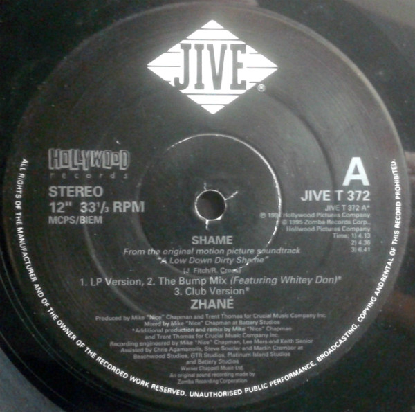 Cover Zhané - Shame (12, Single) Schallplatten Ankauf