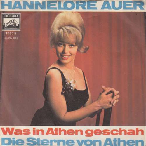 Cover Hannelore Auer - Was In Athen Geschah / Die Sterne Von Athen (7, Single) Schallplatten Ankauf