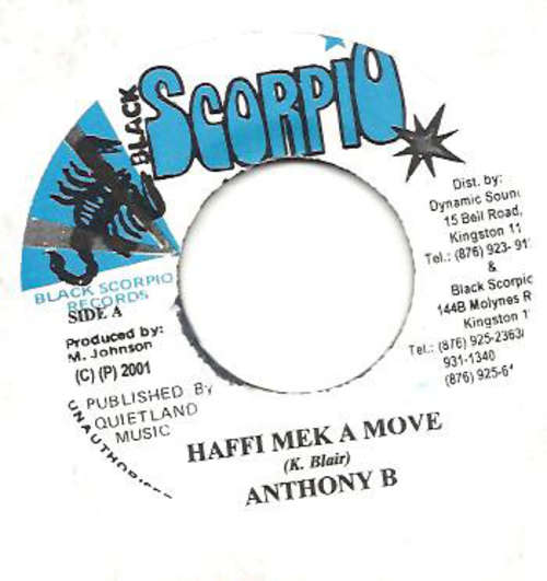 Cover Anthony B - Haffi Mek A Move  (7, Single) Schallplatten Ankauf