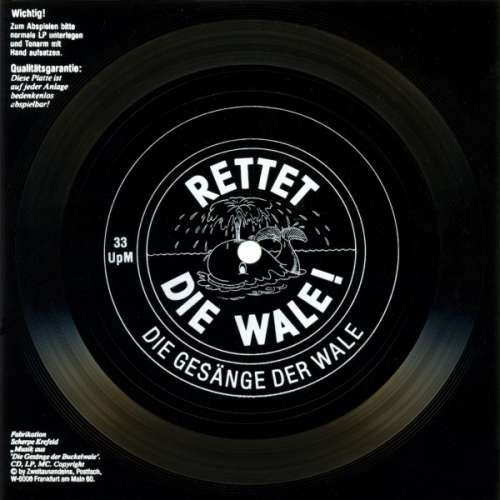 Cover Unknown Artist - Rettet Die Wale! - Die Gesänge Der Wale (Flexi, 6, S/Sided) Schallplatten Ankauf