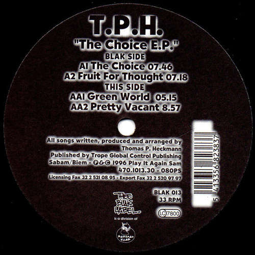 Cover T.P.H.* - The Choice E.P. (12, EP) Schallplatten Ankauf