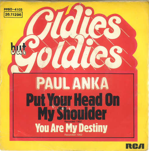 Cover Paul Anka - Put Your Head On My Shoulder / You Are My Destiny (7, Single) Schallplatten Ankauf
