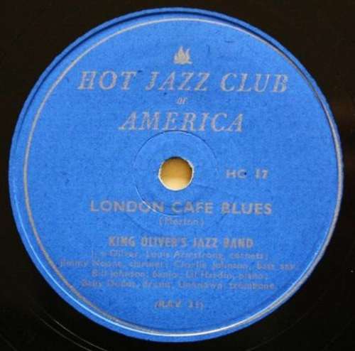 Cover King Oliver's Jazz Band - London Cafe Blues / Camp Meeting Blues (Shellac, 10) Schallplatten Ankauf