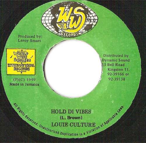 Cover Louie Culture - Hold Di Vibes (7) Schallplatten Ankauf