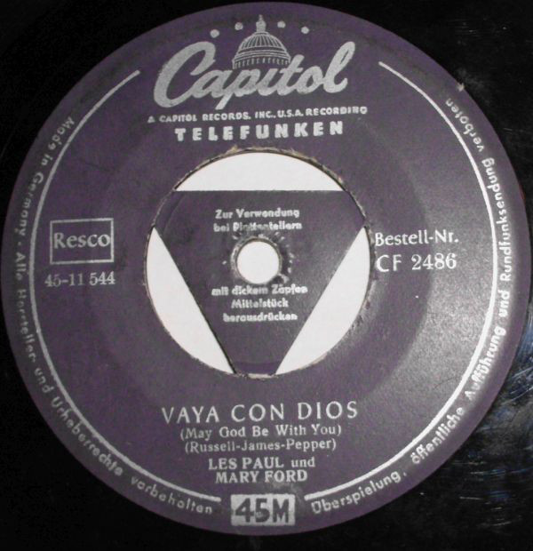 Bild Les Paul And Mary Ford* - Vaya Con Dios / Johnny (7, Mono, Pus) Schallplatten Ankauf