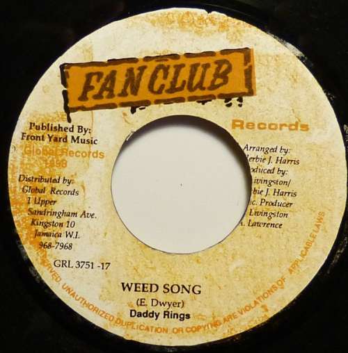 Cover Daddy Rings - Weed Song (7) Schallplatten Ankauf