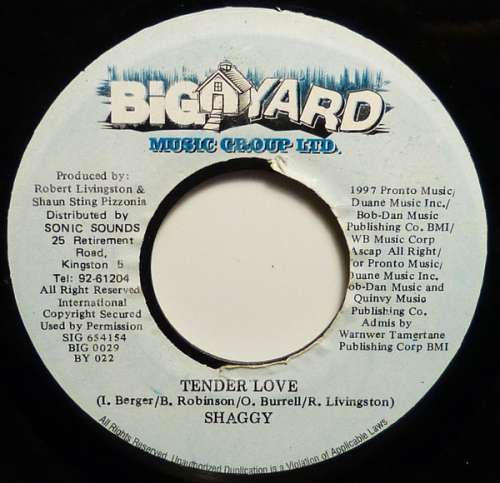 Cover Shaggy - Tender Love (7) Schallplatten Ankauf