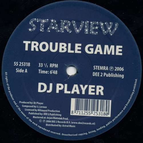 Cover DJ Player - Trouble Game / Sensation (12) Schallplatten Ankauf