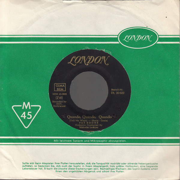 Cover Pat Boone - Quando, Quando, Quando (Tell Me When) / Willing And Eager (7, Single) Schallplatten Ankauf