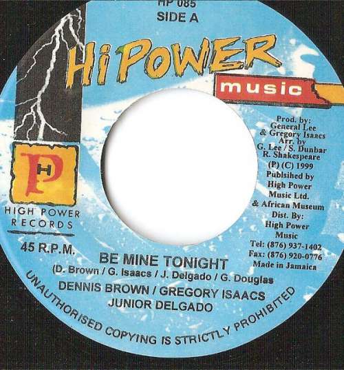 Cover Dennis Brown, Gregory Isaacs & Jr. Delgado* - Be Mine Tonight (7, Single) Schallplatten Ankauf