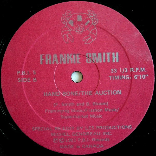 Cover Frankie Smith - Hand Bone/The Auction (12) Schallplatten Ankauf