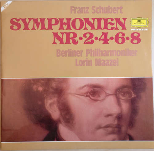 Cover Franz Schubert - Berliner Philharmoniker, Lorin Maazel - Symphonien Nr • 2 • 4 • 6 • 8 (2xLP, Comp, Gat) Schallplatten Ankauf