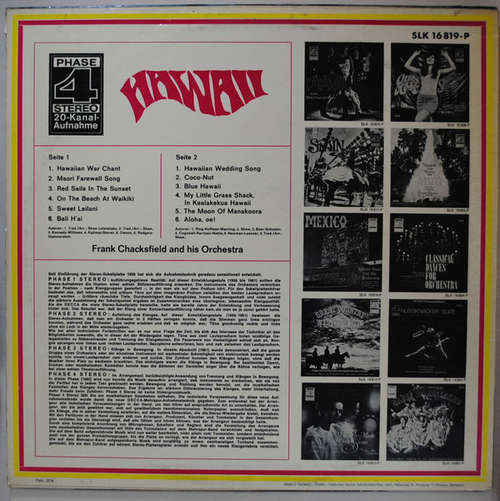 Cover Frank Chacksfield And His Orchestra* - Hawaii (LP, Album) Schallplatten Ankauf