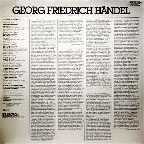 Cover Händel* - Prager Kammerorchester* • Charles Mackerras* - Concerti Grossi Op.3 (LP, Album, Quad) Schallplatten Ankauf