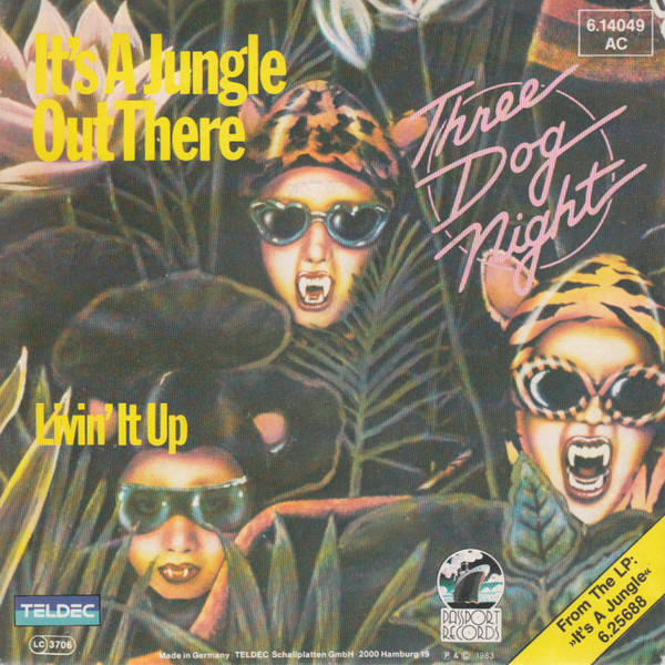 Cover Three Dog Night - It's A Jungle Out There  (7, Single) Schallplatten Ankauf