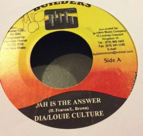 Cover Dia (2) & Louie Culture / Coca Tea* & Cudjoe* & Determine - Jah is the Answer / Down The Lane  (7) Schallplatten Ankauf