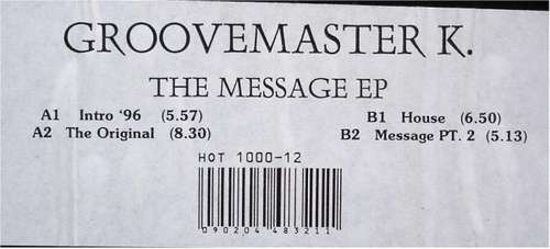 Cover Groovemaster K. - The Message EP (12, EP) Schallplatten Ankauf