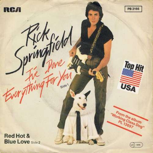 Cover Rick Springfield - I've Done Everything For You (7, Single) Schallplatten Ankauf