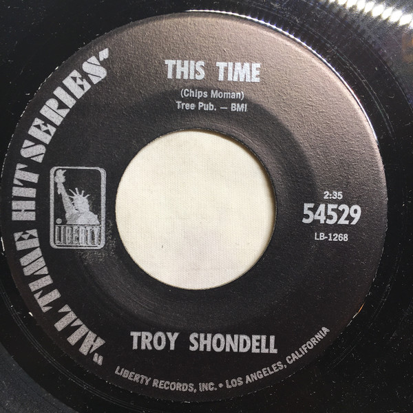 Cover Troy Shondell - This Time / Tears From An Angel (7) Schallplatten Ankauf