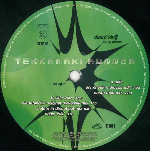 Cover Tekkamaki Runner - Disco King (12) Schallplatten Ankauf