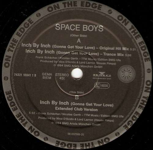Cover Space Boys - Inch By Inch (Gonna Get Your Love) (12) Schallplatten Ankauf