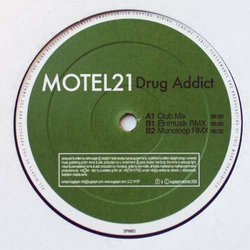 Cover Motel 21 - Drug Addict (12) Schallplatten Ankauf