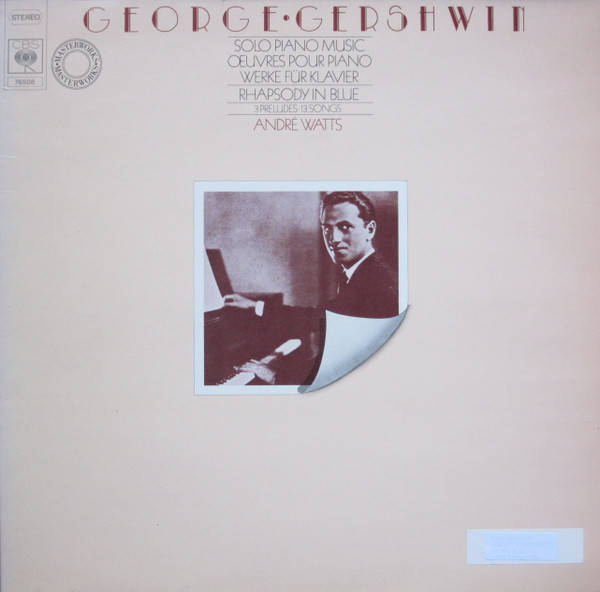 Cover André Watts - Gershwin Solo Piano Music Rhapsody In Blue 3 Preludes - 13 Songs  (LP) Schallplatten Ankauf