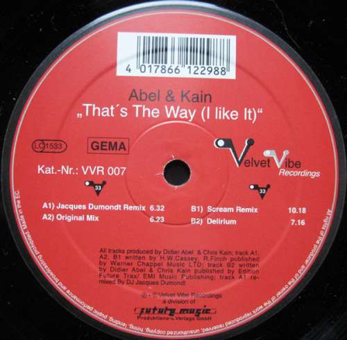 Cover Abel & Kain - That's The Way (I Like It) (12) Schallplatten Ankauf