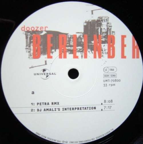 Cover Doozer - Berlin Berlin (Berlin Vs. Wien Mixes) (12, Promo) Schallplatten Ankauf