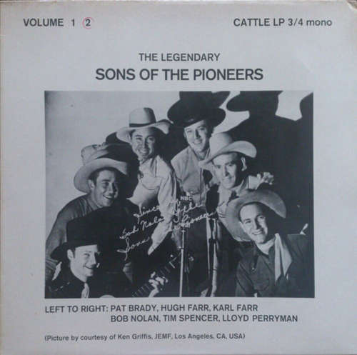 Cover The Sons Of The Pioneers - The Legendary Sons Of The Pioneers Volume 2 (LP, Album, Mono) Schallplatten Ankauf