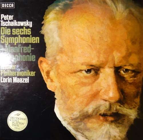 Cover Tschaikowsky*, Wiener Philharmoniker, Lorin Maazel - Tschaikowsky: Die Sechs Symphonien + Manfred - Symphonie (6xLP, RE + Box) Schallplatten Ankauf