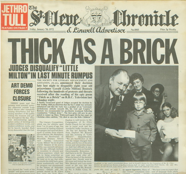 Bild Jethro Tull - Thick As A Brick (LP, Album, RE, RP, New) Schallplatten Ankauf