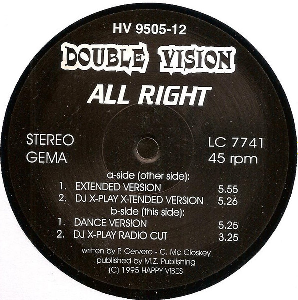 Bild Double Vision - All Right (12) Schallplatten Ankauf