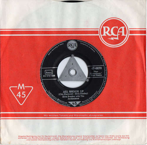 Bild Elvis Presley With The Jordanaires - All Shook Up / That's When Your Heartaches Begin (7, Single) Schallplatten Ankauf