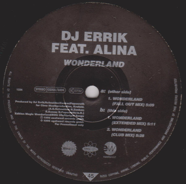 Bild DJ Errik - Wonderland (12, Promo) Schallplatten Ankauf