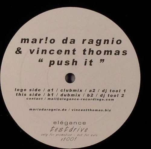 Cover Mar!o Da Ragnio* & Vincent Thomas - Push It (12) Schallplatten Ankauf