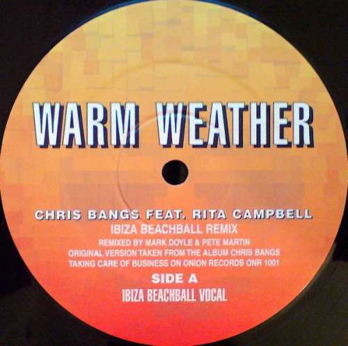 Cover Chris Bangs Feat. Rita Campbell - Warm Weather (Ibiza Beachball Remix) (12) Schallplatten Ankauf