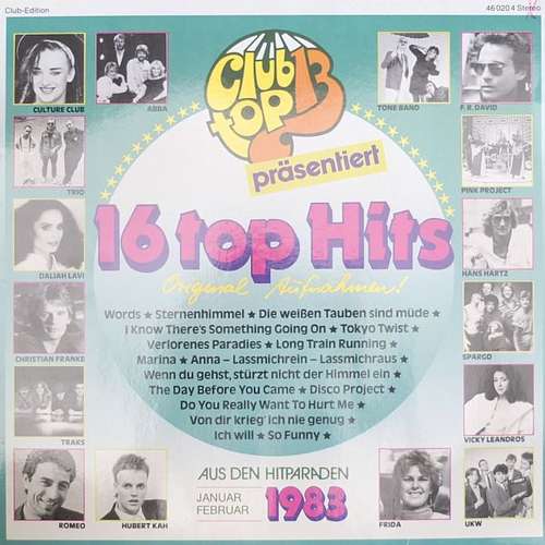 Cover Various - 16 Top Hits - Aus Den Hitparaden Januar / Februar 1983 (LP, Comp, Club) Schallplatten Ankauf