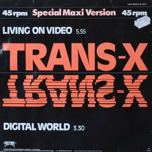 Cover Trans-X - Living On Video / Digital World (12, Maxi, Bla) Schallplatten Ankauf