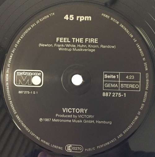 Cover Victory (3) - Feel The Fire (12, Maxi) Schallplatten Ankauf