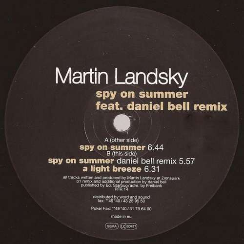 Cover Martin Landsky - Spy On Summer (12) Schallplatten Ankauf