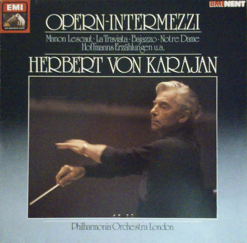 Cover Herbert von Karajan, The London Philharmonic Orchestra - Opern - Intermezzi (LP, Comp, RE) Schallplatten Ankauf