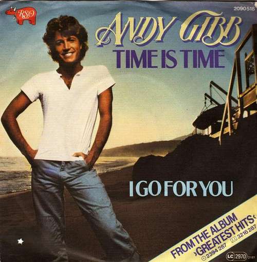 Cover Andy Gibb - Time Is Time / I Go For You (7, Single) Schallplatten Ankauf