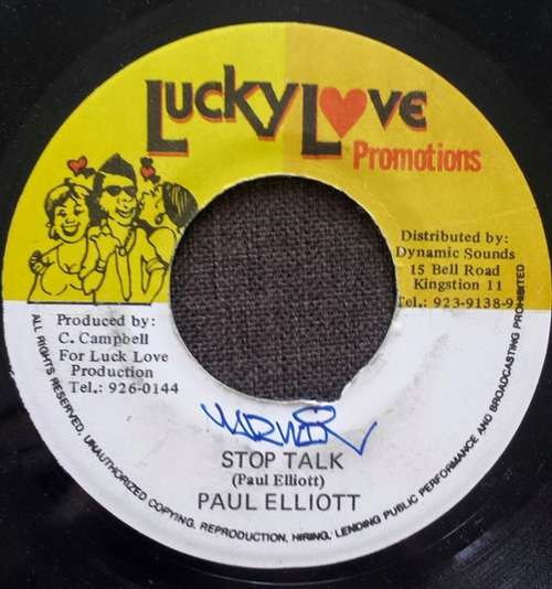 Cover Paul Elliott* - Stop Talk (7) Schallplatten Ankauf