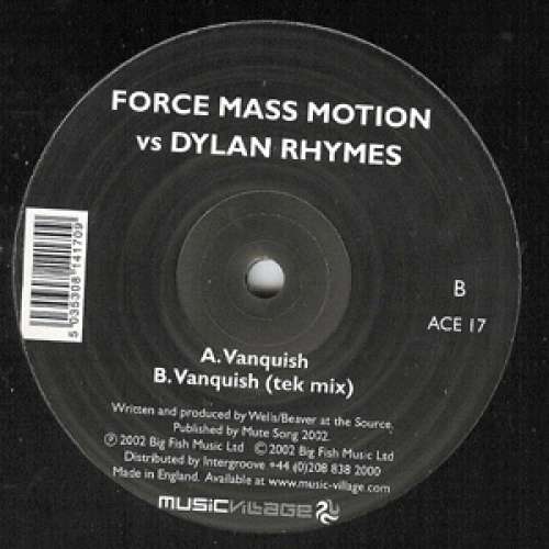 Cover Force Mass Motion Vs Dylan Rhymes* - Vanquish (12) Schallplatten Ankauf