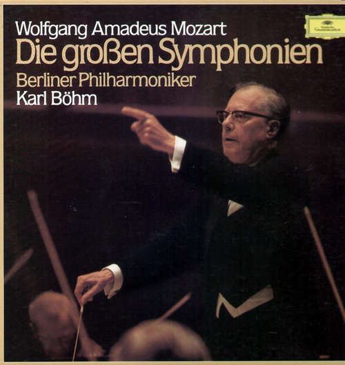 Cover Wolfgang Amadeus Mozart - Karl Böhm, Berliner Philharmoniker - Die großen Symphonien (5xLP, Album, RE) Schallplatten Ankauf